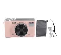 Culnflun 4K Digital Camera, AutoFocus 50MP HD Video 16x Digital Zoom Anti Shake da 2,8 pollici Schermo di grande schermo ricaricabile con torcia integrata per adolescenti per (Rosa)