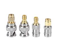 Culnflun 4pcs Connettore coassiale BNC BNC maschio femmina a SMA Connettore femmina maschio durevole per dispositivi LAN wireless Antenne cavi coassiali antenne con radio W