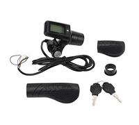 Culnflun 805 LCD Display Twist Throttle Grip for Electric Bikes Scooters with Real Time Speed Battery Power ABS Material 22.5mm Handlebars Includes Gasket Keys