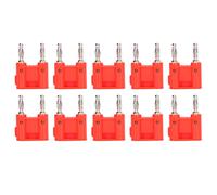 Culnflun a 2 vie plug a banana doppia banana spina doppia presa banana ottone PE ad alta conducibilità connettore elettrico durevole per strumenti elettronici (Rosso)