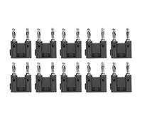 Culnflun a 2 vie plug a banana doppia banana spina doppia presa banana ottone PE ad alta conducibilità connettore elettrico durevole per strumenti elettronici (Nero)