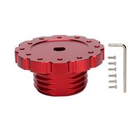 Culnflun Adattatore per volante Sim Racing multi PCD, distanziale volante Sim Racing in alluminio con kit di montaggio per la configurazione di aggiornamento del gioco di cor (Red)