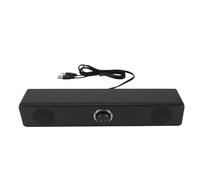 Culnflun Altoparlanti del computer USB Desktop cablato Desktop Hifi Clear Sound Mini Speaker con controllo volume Controllo per PC Tablet Laptop Plastica nera 31.5x6x5,6 cm