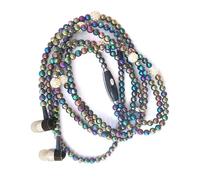 Culnflun Auricolari cablati con collana di perle bianche Cuffie intrauricolari da 3,5 mm con microfono e controllo online per telefono per ragazze in stile gioiello (Multicolore)