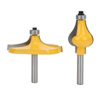 Culnflun Bit router di corrimano Culnflun Shank Culnfrail Set 2pcs 8mm, forte corpo in acciaio con taglierina per fresatura in legno per cuscinetti per mobili per mobili in legno