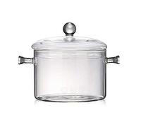 Culnflun Casseruola di vetro con copertura, pentola di cottura in vetro con padella per salsa di coperchio per pasta per pasta di zuppa per alimenti per bambini in lavastoviglie fo