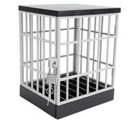 Culnflun Cell Phone Jail Lock Box Plastic Mobile Phone Prison Lockable Cage for Classroom Family Time Party Fun Gift Durable Secure Storage Solution (Black Grey)