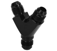 Culnflun Conector de unión de acoplador de bloque adaptador en Y negro para manguera de 8AN (10AN)