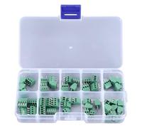 Culnflun Connettore terminale a vite 50pcs 2,54 mm Pitch 2p 3p 4p PCB Monte Blocco Mercinello Kit ASSORMO ABS ASPORTTENZA