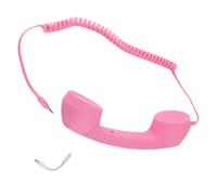 Culnflun Cornetta per cellulare USB C anti-radiazioni Cornetta telefonica vintage con presa da 3,5 mm per smartphone Stile retrò Plug and Play Materiale ABS (Rosa)