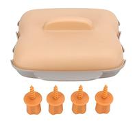 Culnflun Cuocimais per Microonde, Custodia per Mais Fumante in Materiale PP per Uso Alimentare 22,4x22,3x9,8 cm Con Manico, Per Cucinare 2 Pannocchie Di Mais Nel Microonde (Rosa)