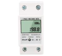 Culnflun Digital Energy Meter monofase monofase KWH Meter LCD Din Rail Mounting 5 80A Per uso domestico e industriale Plastica bianco 8,6 x 7,5 x 4,5 cm