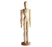 Culnflun Disegnare manichino, modello di umana posizionabile flessibile in legno per schizzare gli studenti art di pittura artisti di 13 cm con base in legno