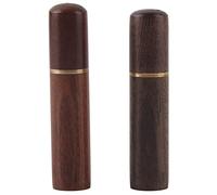 Culnflun Ebony Rosewood Agon Box Set Premium Contenitore di stoccaggio ad ago artigianato per cucitura in pelle da ricamo Craft Strumenti fai -da -te Organizzatore 2 PC 8,5 cm