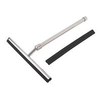 Culnflun Extendable Handle, Stainless Steel Window Cleaner Brush Glass Wiper with Flexible Silicone Scraper for Bathroom Mirror Kitchen Car Cleaning Reusable Tool