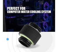 Culnflun G1/4 Adattatore di raffreddamento ad acqua filo 2 pcs, connettore compatto per montaggio ad alte prestazioni, per system di raffreddamento ad acqua del computer (Stile di lunghezza di seta