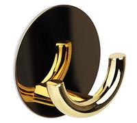 Culnflun in acciaio inossidabile ganci adesivi ganci da parete ganci per gancio per il gancio del bagno cucina responsabilità nera colore dorato nero 5,3 x 2,5 cm 1 pezzo (Oro)