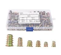 Culnflun Inserimento del filo esagono do mobili in legno zincato set di di in acciaio carbone 165pcs m4 m5 m6 m8 dimensioni
