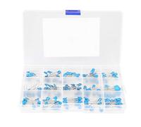 Culnflun Kit di assortimento di condensatori in ceramica, ad alta tensione 180pcs 15 Valore 1kV Compatto compatto Capacità stabile per gli appassionati di professionisti dell'elett