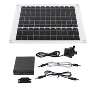 Culnflun Kit di pompaggio solare per pompa a portata 20W Acqua a energia solare Sommersi a basso rumore 12V con materiale addominali ad ABS a singolo cristallo a singolo cristallo