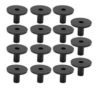 Culnflun Maniche di piattano a tamburo in plastica 15pcs durevoli maniche per supporto di piatti per piatti di tamburo strumenti a percussione nero