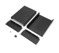 Culnflun Matte Black Extruded Aluminum Alloy Enclosure, Split Type Electronic Project Case GPS Shell Box, 45 * 122 * 160mm Wiring DIY Aluminum Casing for PCB