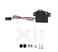 Culnflun Mini Digital Micro Servo High Torque Fast Precise Reaction Metal Gear Core 17g Analog Servo 4.8 6V for RC Fixed Wing Airplane Modeling Black Plastic Metal