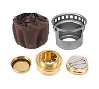 Culnflun Mini fornello ad alcool, bruciatore ad alcool portatile per zaino in spalla, fornello a spirito per escursioni in campeggio, picnic (Grigio)