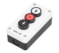 Culnflun Momentary Switch Station Box, pulsante di controllo industriale Pulsante verso il basso Stop per vernice Truck Roller Truck Lift Interruttore ABS Pushbutton Shell SGKJ3N (13.5 x 6.6 x 6cm)