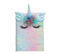 Culnflun Peluche per paillettes diario diario grace fa tessuto morbido per ragazze adolescenti design unico dimensioni portatili 21,5 x 14,8 cm 80 pagine ideale per ufficio