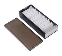 Culnflun Porta della scheda indice 4.3 x 2,6 x 10,5in Organizzatore di file di biglietti da visita trasparente robusto con un indice alfabetico a z per professionisti dell'ufficio (Nero)