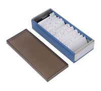 Culnflun Porta della scheda indice 4.3 x 2,6 x 10,5in Organizzatore di file di biglietti da visita trasparente robusto con un indice alfabetico a z per professionisti dell'ufficio (Blu)