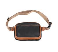 Culnflun PU Waist Bag, 8.5x2.16x5.7in Outdoor Sports Waist Pack, Stylish Belt Bag, Men Women Adjustable Strap Secure Buckle PU Material (Black Brown)