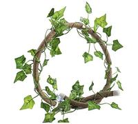 Culnflun Reptile Climbing Branch Jungle flessibile giungla da 3,28 piedi Rattan 1pc Vine (Vinegar + ivy leaf)