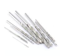 Culnflun Set di bit di perforazione a punta diamante, bit per trapano a torsione 10 pcs 0,8 mm 1,0 mm 1,2 mm 1,5 mm 1,8 mm 2,0 mm 2,5 mm 3,0 mm 3,5 mm 4,0 mm per gioielli in pie