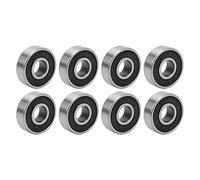 Culnflun Set Di Cuscinetti Da Skateboard, 8 pezzi 608RS 8 * 22 * 7mm ABEC-9 Cuscinetto in Acciaio Al Carbonio Con Guarnizione in Gomma, per Ruote Scooter, Quad Skate, In Linea, Pattini a Rulli (Nero)