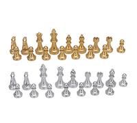 Culnflun Set di scacchi da 32 pezzi ideale per principianti e appassionati di scacchi, pezzi degli scacchi con figure di re da 1,93 pollici, sostituzione di parti mancanti