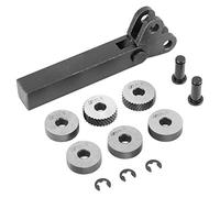 Culnflun Set di strumenti per knurling in acciaio professionale con 7pcs a doppia ruota diagonale knurl lineare 0,5 mm 1 mm 2 mm per tornio metro antidriplo metallico a macchina ad