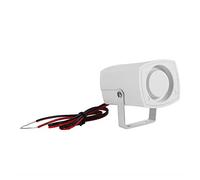 Culnflun Sirena mini clacson cablata, di allarme sonoro di sicurezza DC 12V da 110 dB, allarme in plastica termica con supporto in ferro per uso industriale di veicoli dome