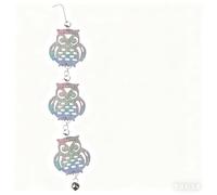 Culnflun Spaventapasseri da Gufo Riflettente, deterrente Anti - Appeso a con Campanello per Giardini di Frutta Materiale in PVC 13.5x12cm 1 Set