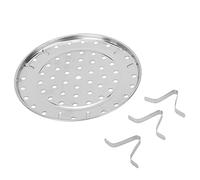 Culnflun Stainless Steel Steam Holder Tray Shelf Cooking Accessories Premium Heavy Duty Steamer Rack for Kitchen Baking Steaming Stainless Steel Silver S M L Size (Large diameter 26cm)
