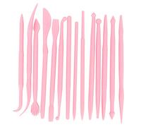 Culnflun Strumenti di modellazione polimerica set di sculture di argilla in plastica 14 pcs kit di strumenti per manici per ceramica fai -da -te per morbida torta fondente argillos (Pink)