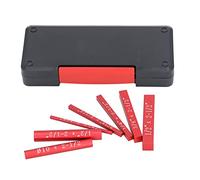 Culnflun Strumenti per la lavorazione del legno in lega di alluminio a blocchi di setup 7pcs set di misurazione di precisione anodizzata nera per workshop di workshop di carpenteri (Rosso)