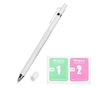 Culnflun Stylus Pen, schermo del telefono tablet a doppia testa toccando il pennino in fibra in lega in lega di alluminio non ricaricabile per dispositivi mobili bianchi 5,9 (Bianco)