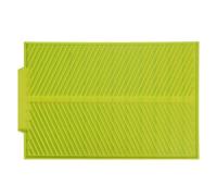 Culnflun Tappetino di asciugatura a piatto in silicone, tappetino da scarico di silicone rettangolo da 39x25 cm Slip slittamento a prova di scarico del fulme della tavola da scaric (Verde)