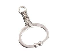 Culnflun U - Shaped Metal Cattle Nose Ring, Stainless Steel Cattle Nose Ring with Spring, Self Piercing Bull Clamp for Farm livestock, Anti Rust Restraint Tool for Cows (M)