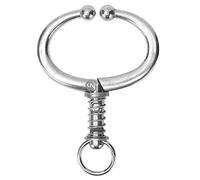 Culnflun U - Shaped Metal Cattle Nose Ring, Stainless Steel Cattle Nose Ring with Spring, Self Piercing Bull Clamp for Farm livestock, Anti Rust Restraint Tool for Cows (L)