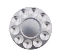 Culnflun Vassoio per palette, palette vernice in alluminio da 10 scomparto ad acquerello vernice meschino pallet di vernice 187 mm diametro per artigianato fai da te