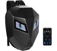 Culnflun Zaino Rigido Moto 3D, Display LED Dinamico App, Supporto per Animazione Testo/Immagine/Gif Programmabile, Impermeabile, Zaino per Computer Portatile