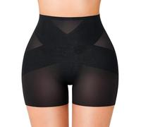 Culotte Modellante Donna Antiscivolo con Effetto Ventre Piatto e Sollevamento Glutei - Shorty Senza Cuciture per Forma Corpo Invisibile, Anti-Sfregamento (IT, Testo, M, Regular, Regular, Nero)
